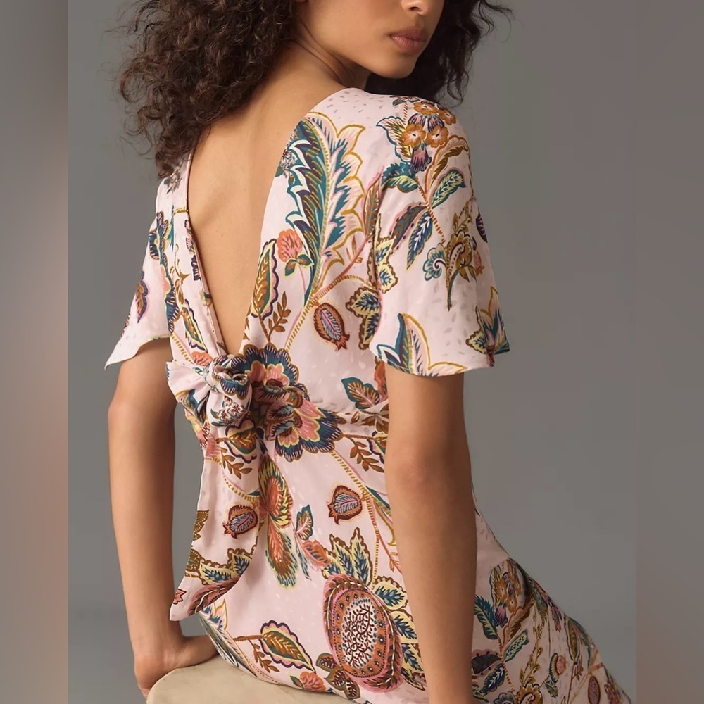 NWT Size 4 - Kachel Flutter-Sleeve Slip Dress - Picture 3 of 16